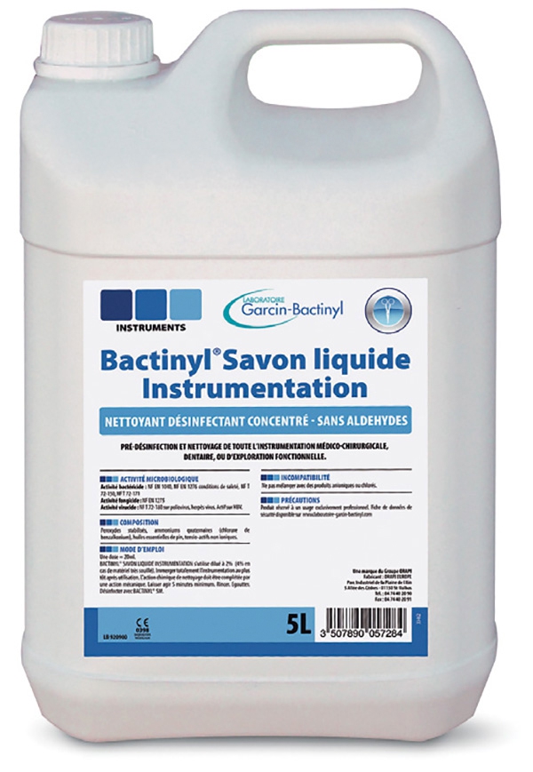 Bactinyl savon liquide instrumentation  Garcin Bactinyl 160444
