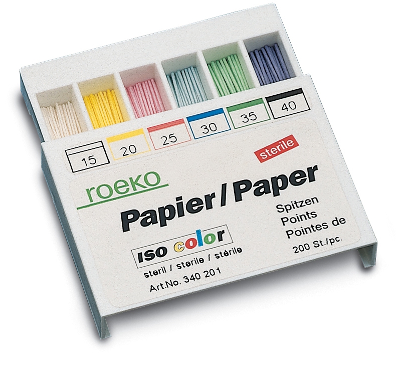 Pointes Papier ISO Color La boîte de 100 pointes Roeko 168443