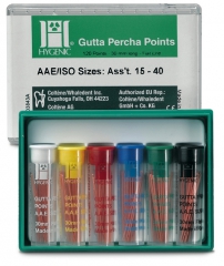 Pointes de Gutta  La boite de 120 pointes assorties Hygenic 169157