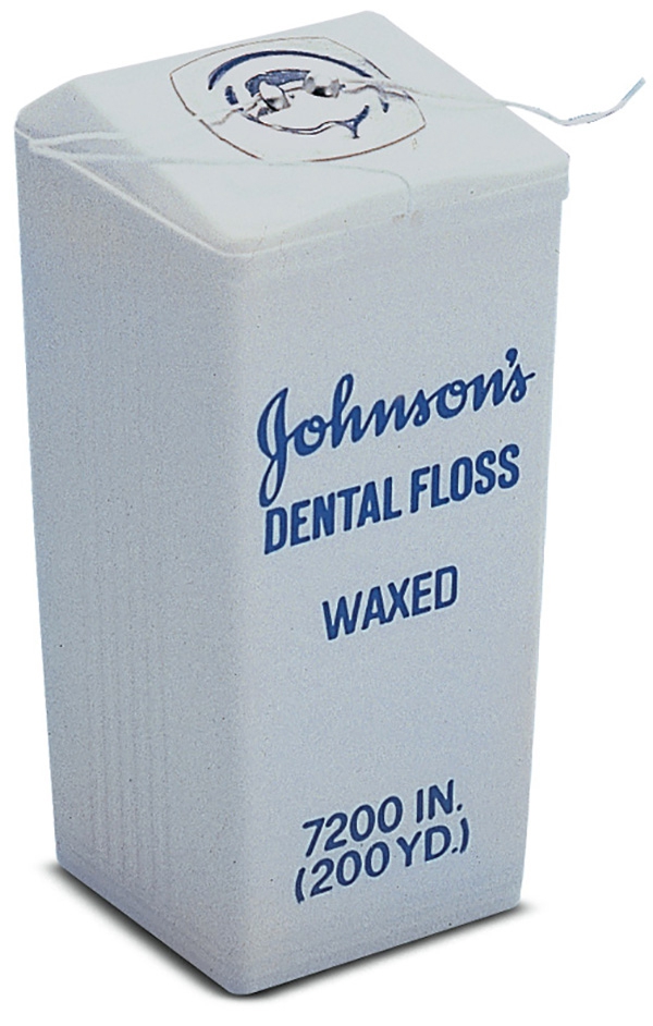 Fil dentaire de soie  Le distributeur de fil de soie vide Johnson & Johnson 162619