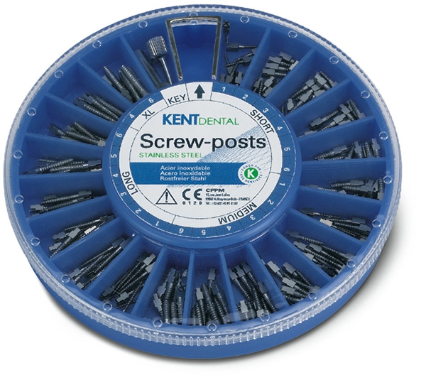 Screw-posts inox Le coffret assortiment de 120 Screw-posts Kent Dental 181873