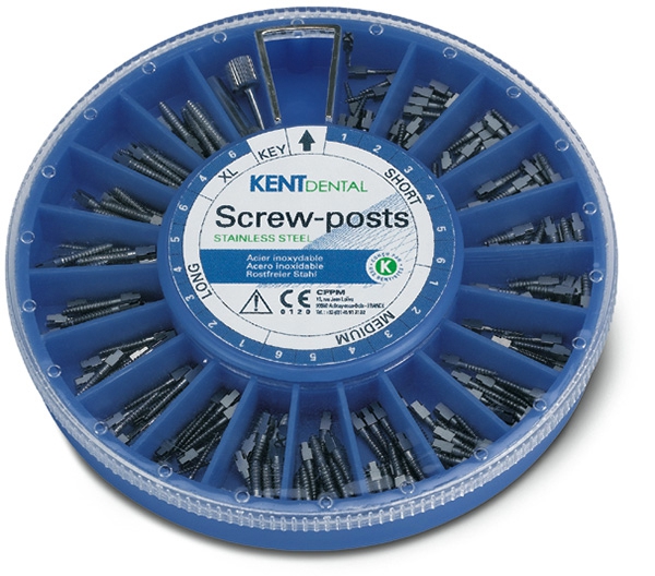 Screw-posts inox Le coffret assortiment de 120 Screw-posts Kent Dental 181873