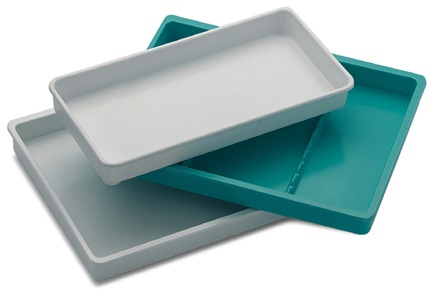 Plateaux mélaminés avec fond porte-instruments   168247