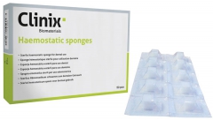 Eponges hémostatiques Haemostatic Sponges Sous blister individuel Clinix Biomaterials 180837