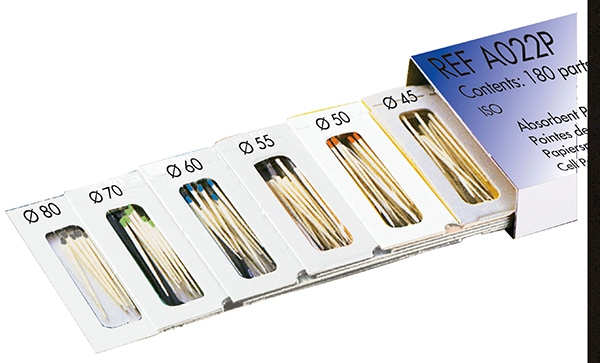 Pointes papier ISO stériles  Dentsply Sirona 168488