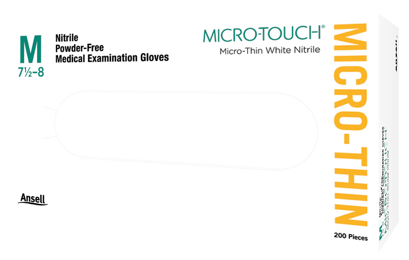Micro-Touch Micro-Thin White Nitrile  Ansell 181327