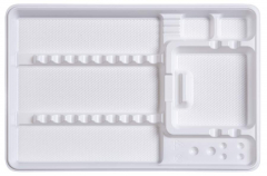Plateaux jetables striés avec compartiments  medibase 168253
