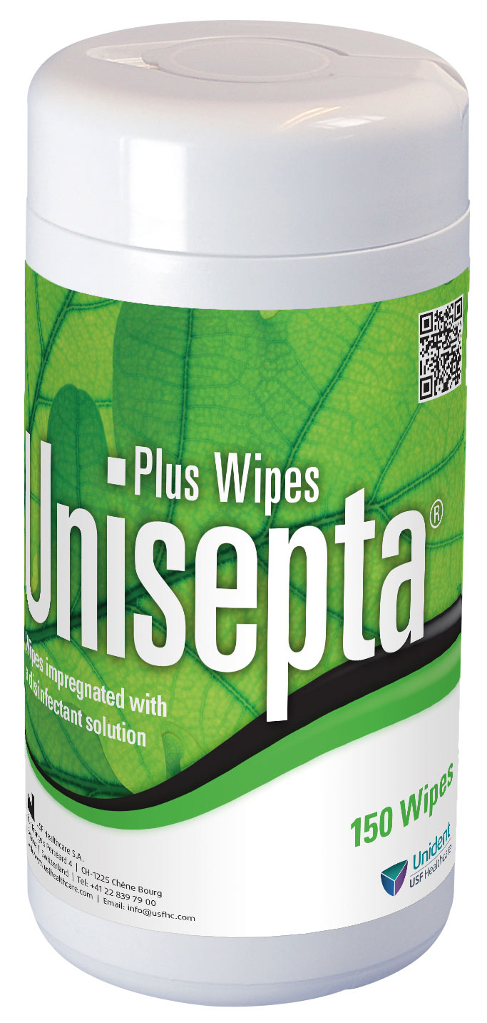 Lingettes Unisepta Plus La boîte de 150 lingettes Unident 183983