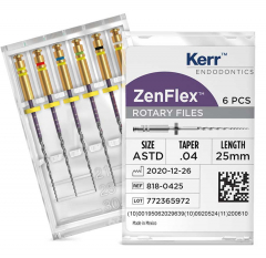 ZenFlexTM Conicité 4% / Longueur 25 mm Kerr 187724