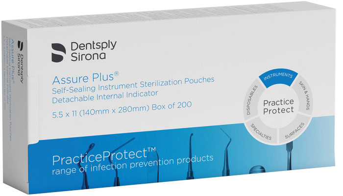 Pochettes de stérilisation Assure Plus Lot de 200 pochettes Dentsply Sirona 169745