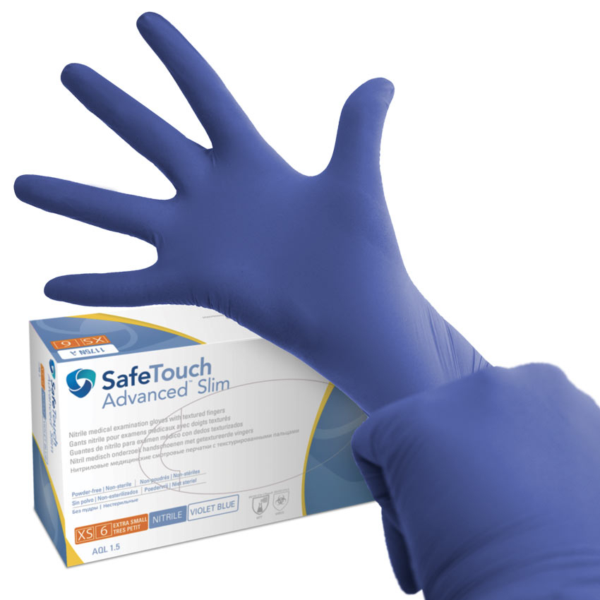 Gants en nitrile SafeTouch Advanced slim sans poudre  Medicom 185627